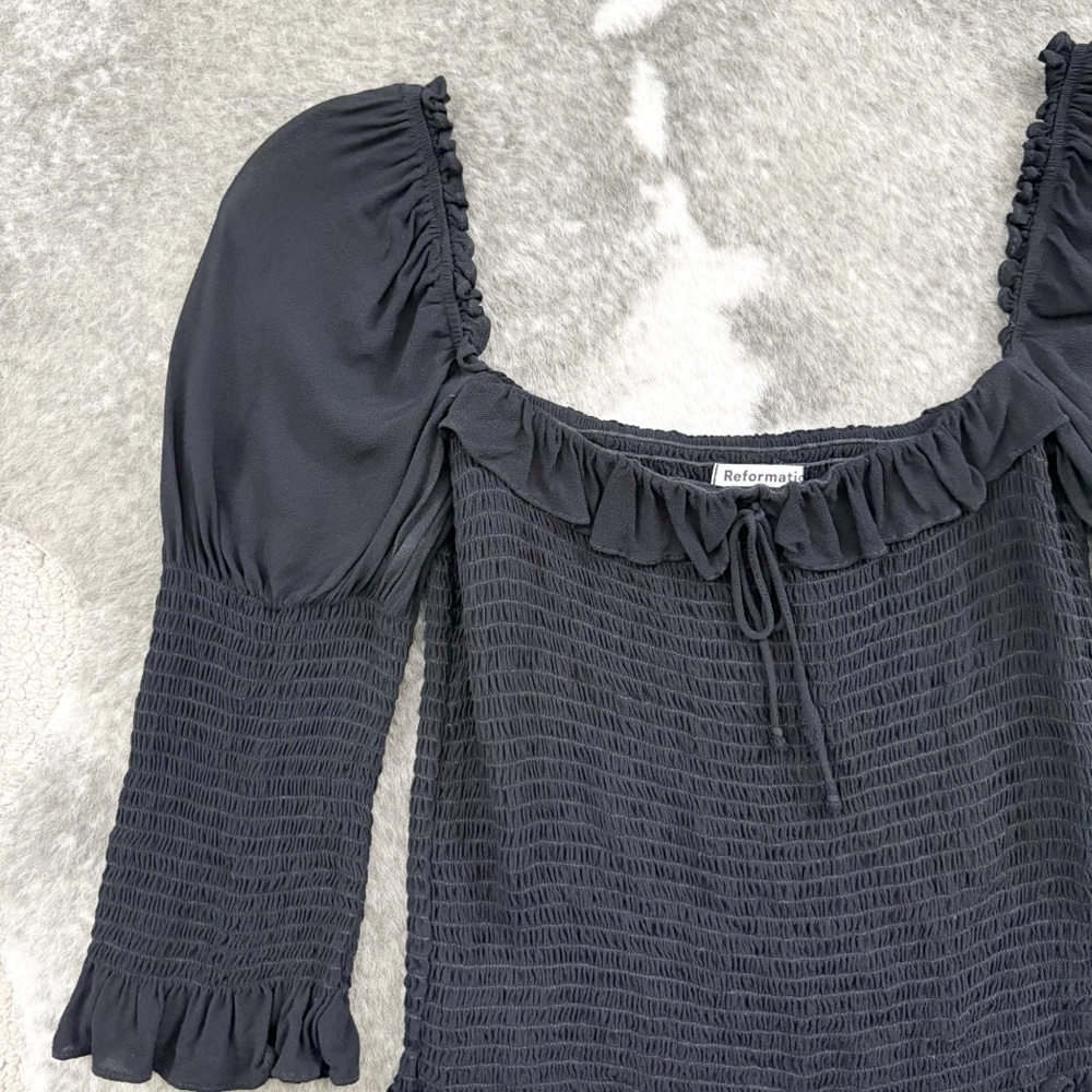 Reformation Julie Square Neck Smock Top Small - Picture 2 of 9